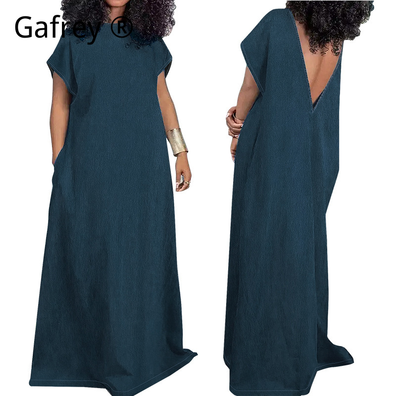 Vintage Fashion Plus Size - XXXXL Plus Size Women Denim Maxi