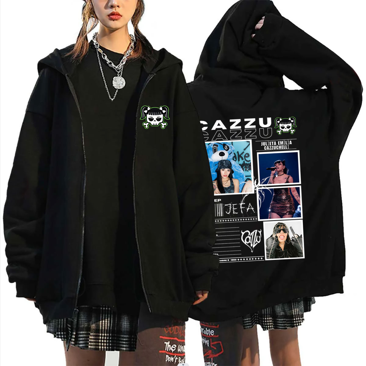 Vintage Fashion Pop Up - Hot Sale Latin Trap Cazzu Zipper