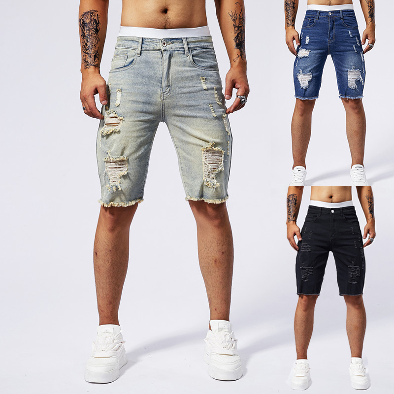 Vintage Fashion In 2025 - 2025 Summer New Men's Ripped Denim
