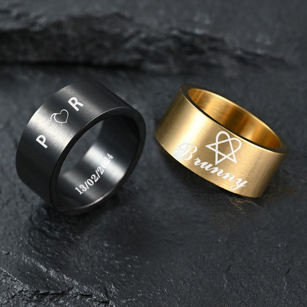 Vintage Fashion Names - Personalize Stainless Steel Beveled Edge Brushed