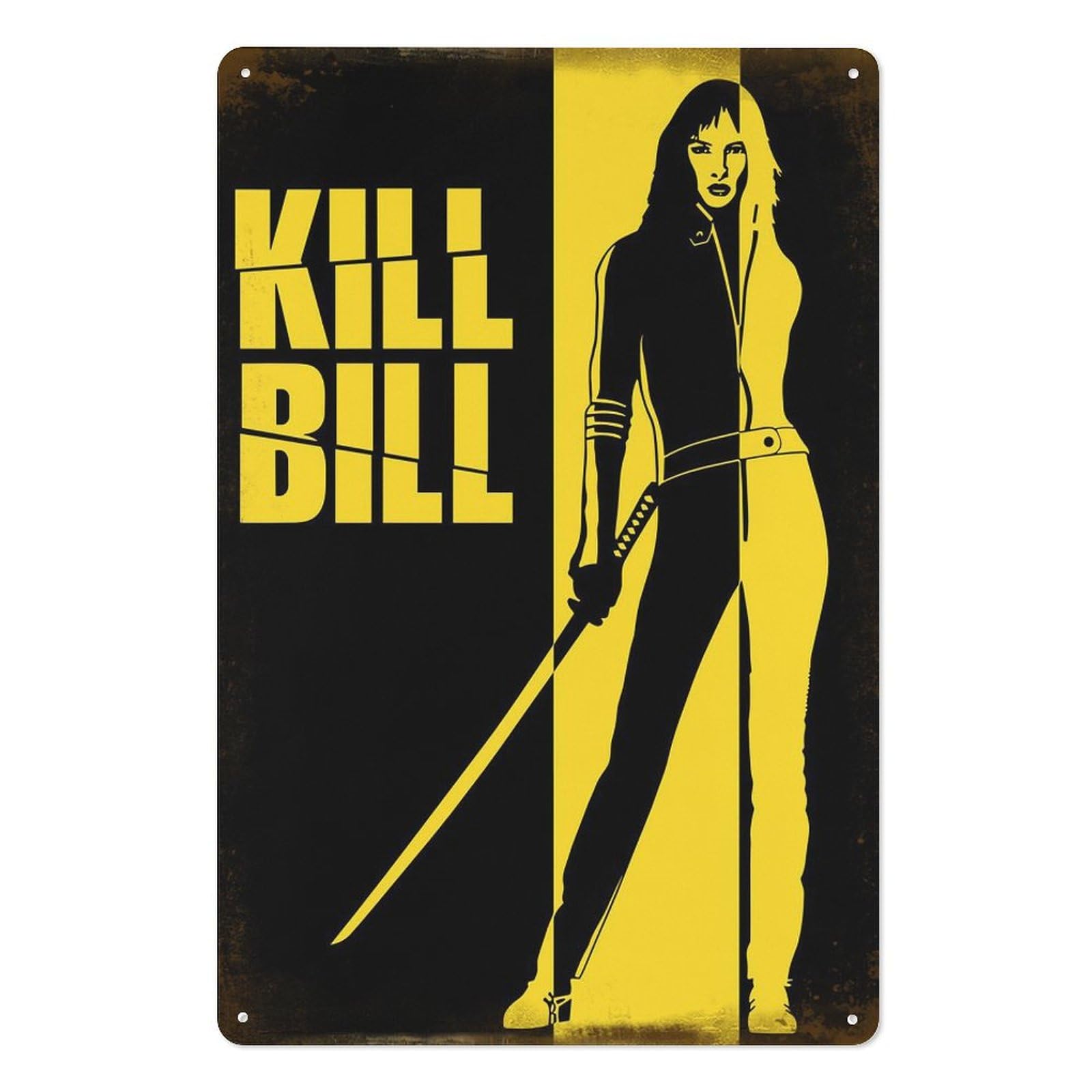 Vintage Fashion Wall Art - Kill Bill Movies Metal Tin Sign