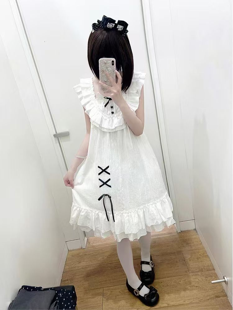 Kawaii Lace Dress Women Fashio - Vintage Fashion In 2025 ulasan dan harga