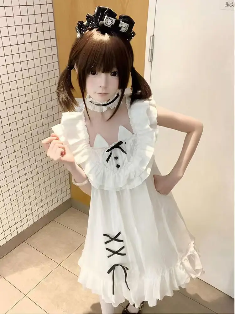Kawaii Lace Dress Women Fashio - Vintage Fashion In 2025 ulasan dan harga