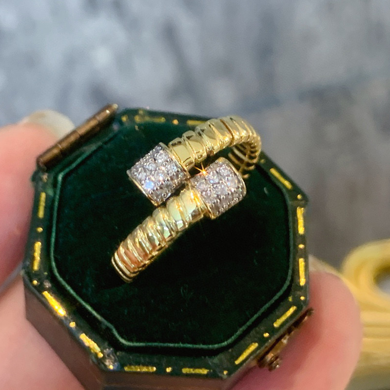 Aazuo 18K Yellow Gold Natrual  - Vintage Fashion Instagram ulasan dan harga