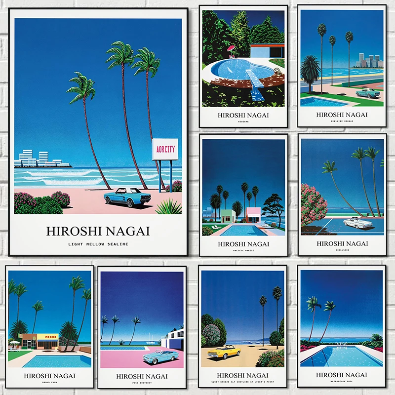 Vintage Nagai Hiroshi Vaporwav - Vintage Fashion Wall Art ulasan dan harga