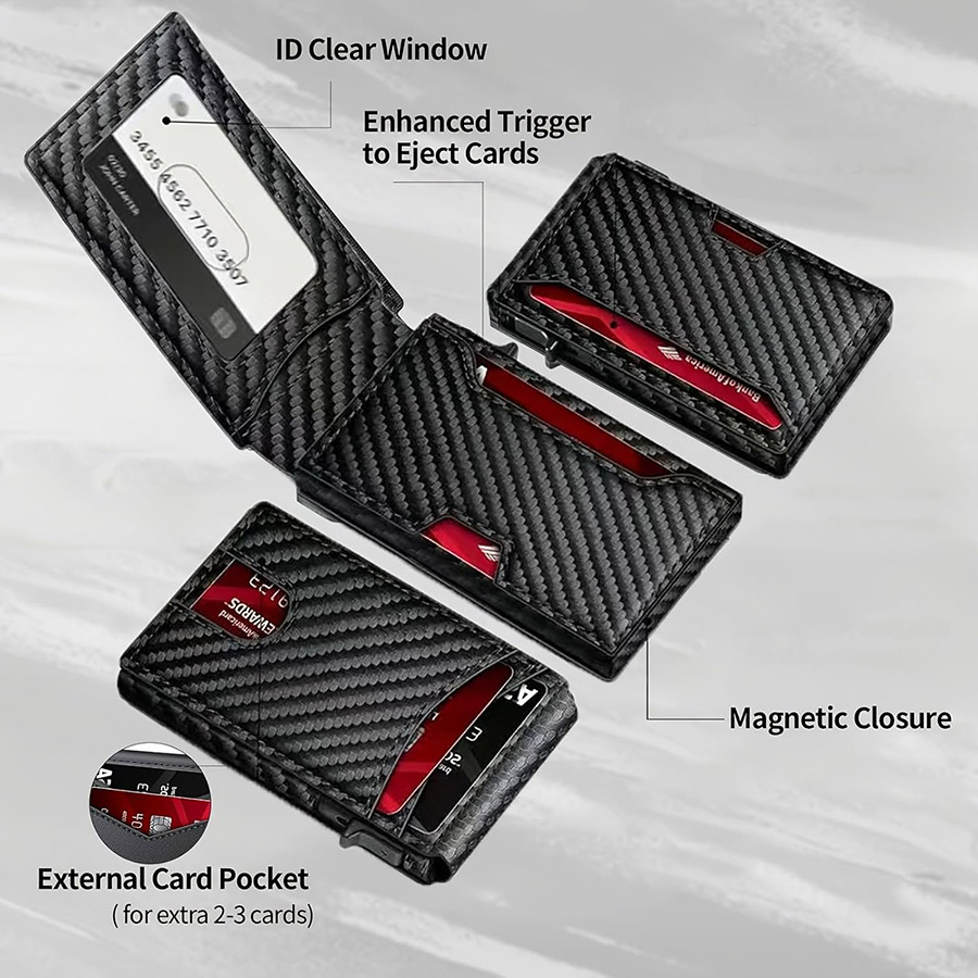 Men Vintage Leather Wallet RFI - Vintage Fashion Pop Up ulasan dan harga