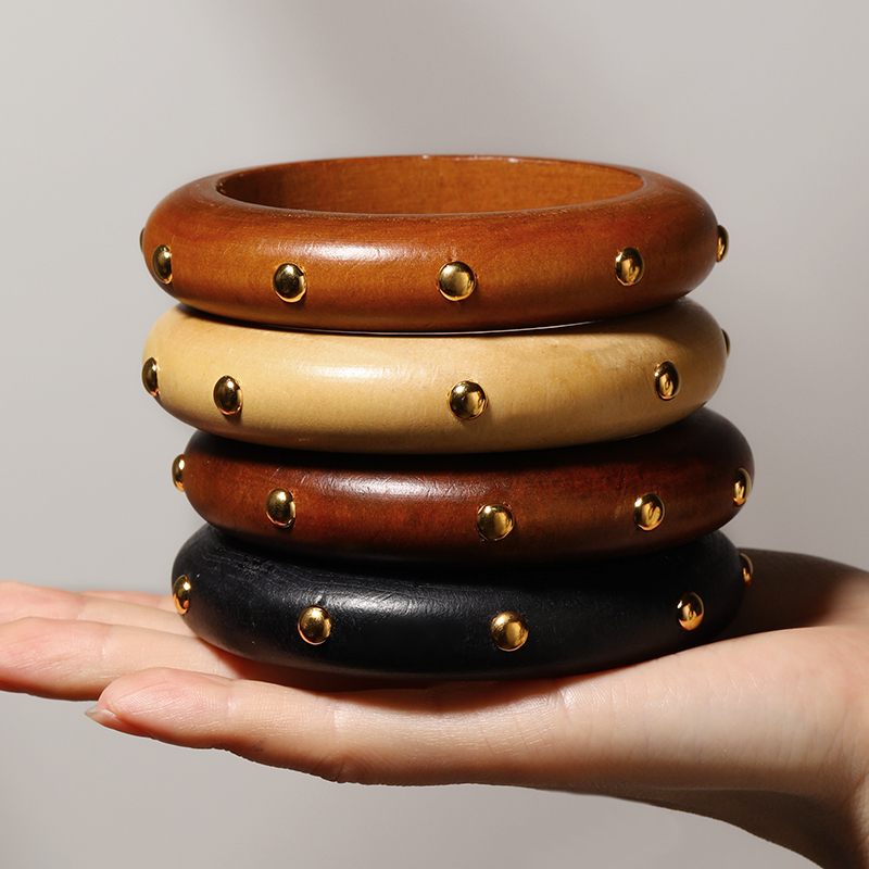 1/4pcs/set  Multi-Color Wooden - Vintage Fashion Look ulasan dan harga