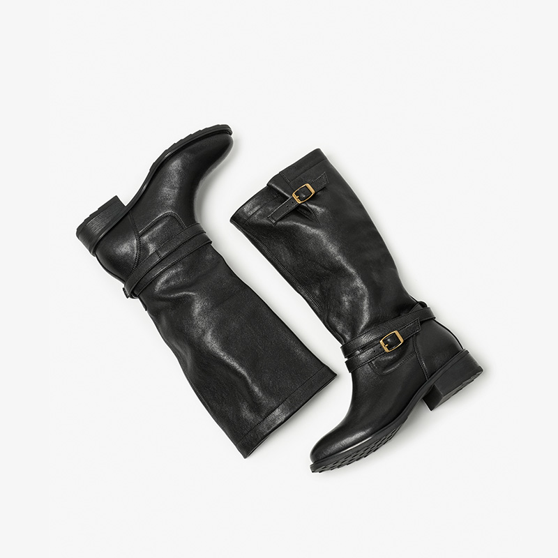 BEAUTODAY Long Boots Women She - Vintage Fashion Heels ulasan dan harga