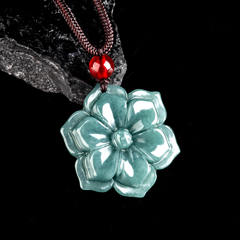 Burmese Jadeite Flower Pendant - Vintage Fashion Luxury ulasan dan harga