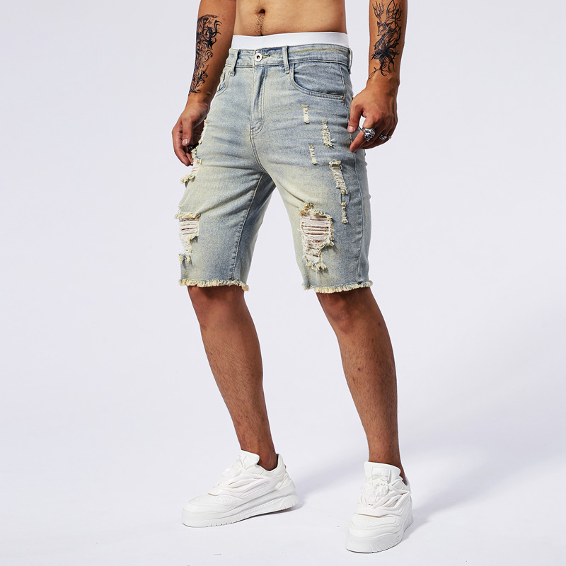 2025 Summer New Men's Ripped D - Vintage Fashion In 2025 ulasan dan harga