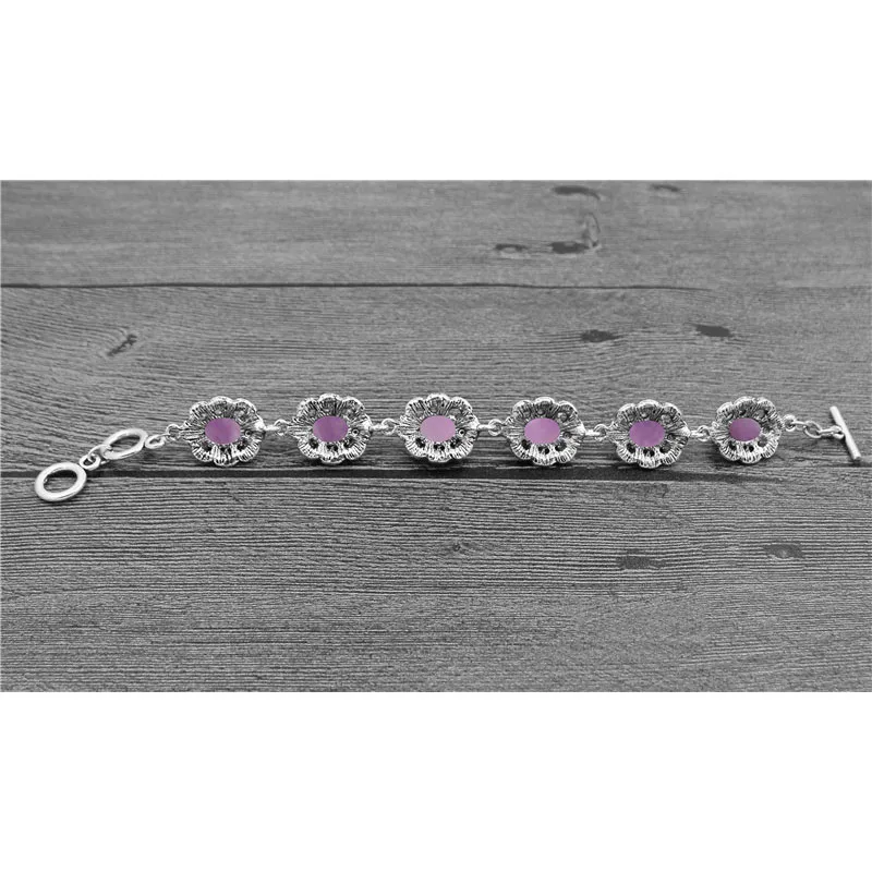 Oval Amethysts Bracelet Plum F - Vintage Fashion Look ulasan dan harga