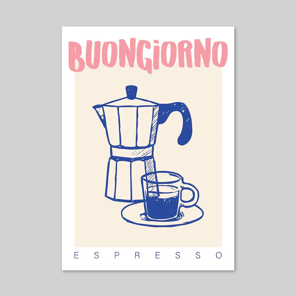 Modern Coffee Espresso Wall Ar - Vintage Fashion Wall Art ulasan dan harga