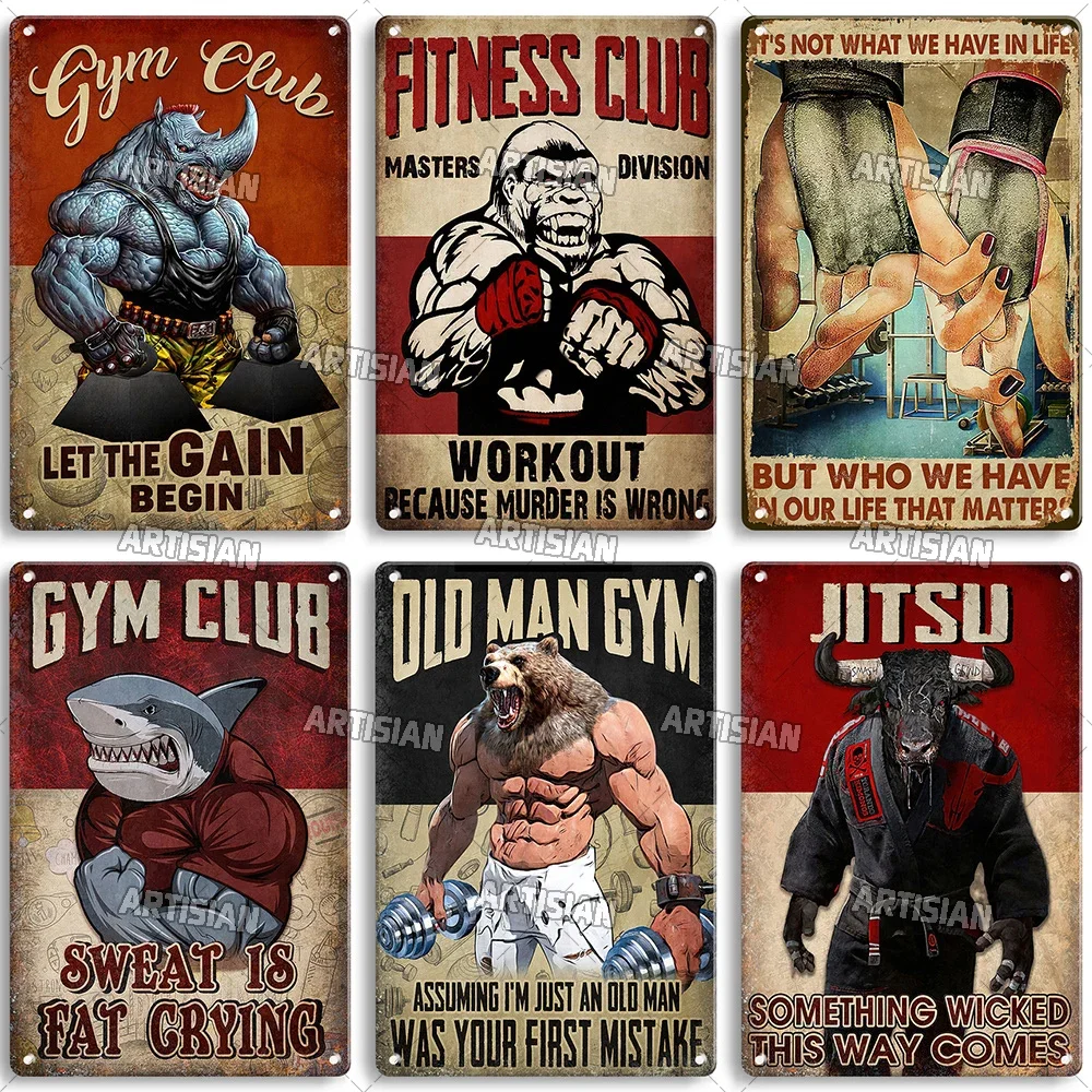Old Man Gym Club Inspirational - Vintage Fashion Wall Art ulasan dan harga