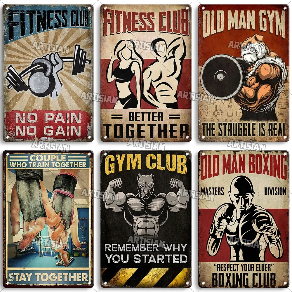 Old Man Gym Club Inspirational - Vintage Fashion Wall Art ulasan dan harga