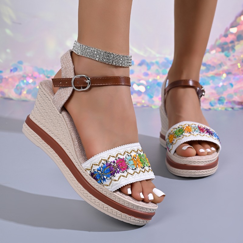 Summer Bohemian Style Braided  - Vintage Fashion Heels ulasan dan harga