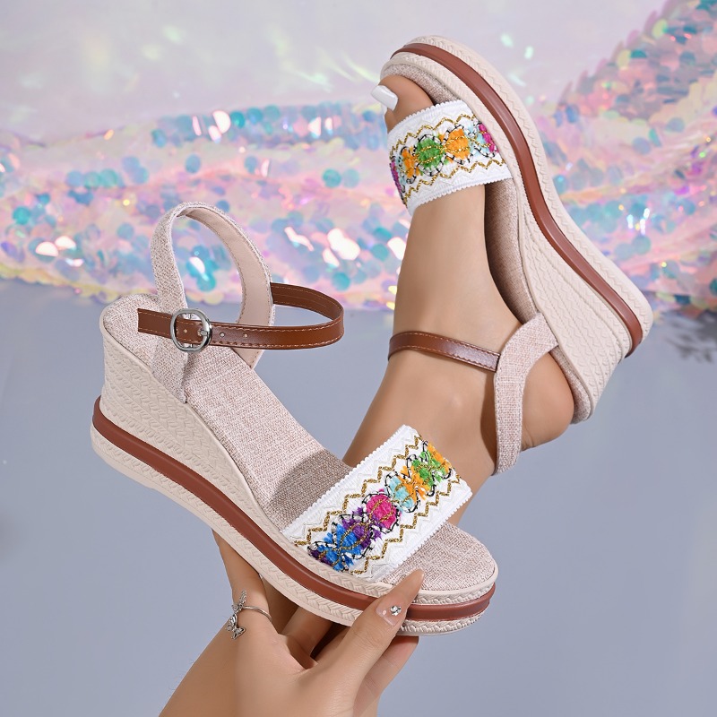 Summer Bohemian Style Braided  - Vintage Fashion Heels ulasan dan harga