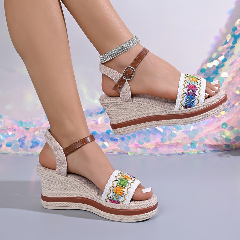 Summer Bohemian Style Braided  - Vintage Fashion Heels ulasan dan harga