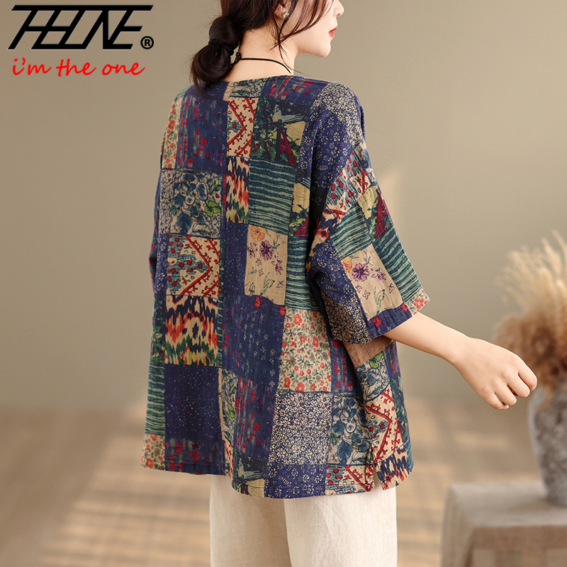 THHONE Plus Size Fashion Summe - Vintage Fashion Plus Size ulasan dan harga