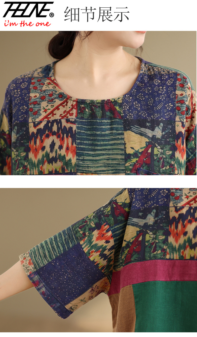 THHONE Plus Size Fashion Summe - Vintage Fashion Plus Size ulasan dan harga