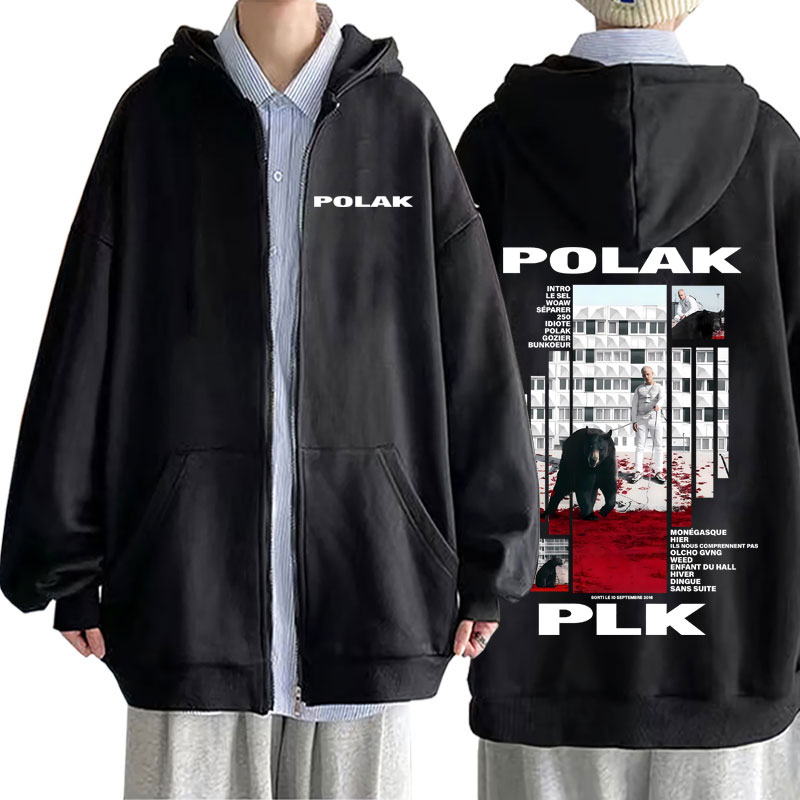 Rapper Plk Polak Print Zipper  - Vintage Fashion Pop Up ulasan dan harga