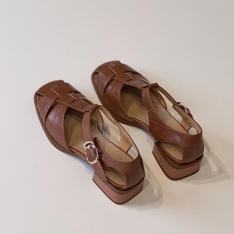 Women's Sandals Summer New Fas - Vintage Fashion Heels ulasan dan harga