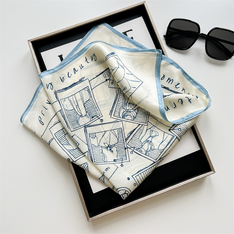 Vintage Sketch Print Satin Sma - Vintage Fashion Art ulasan dan harga