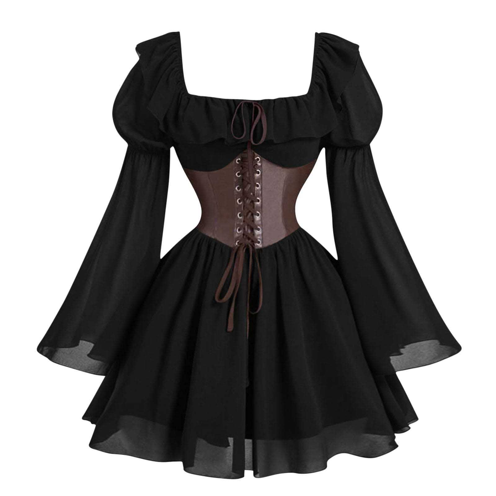 Renaissance Medieval Long Slee - Vintage Victorian Fashion ulasan dan harga