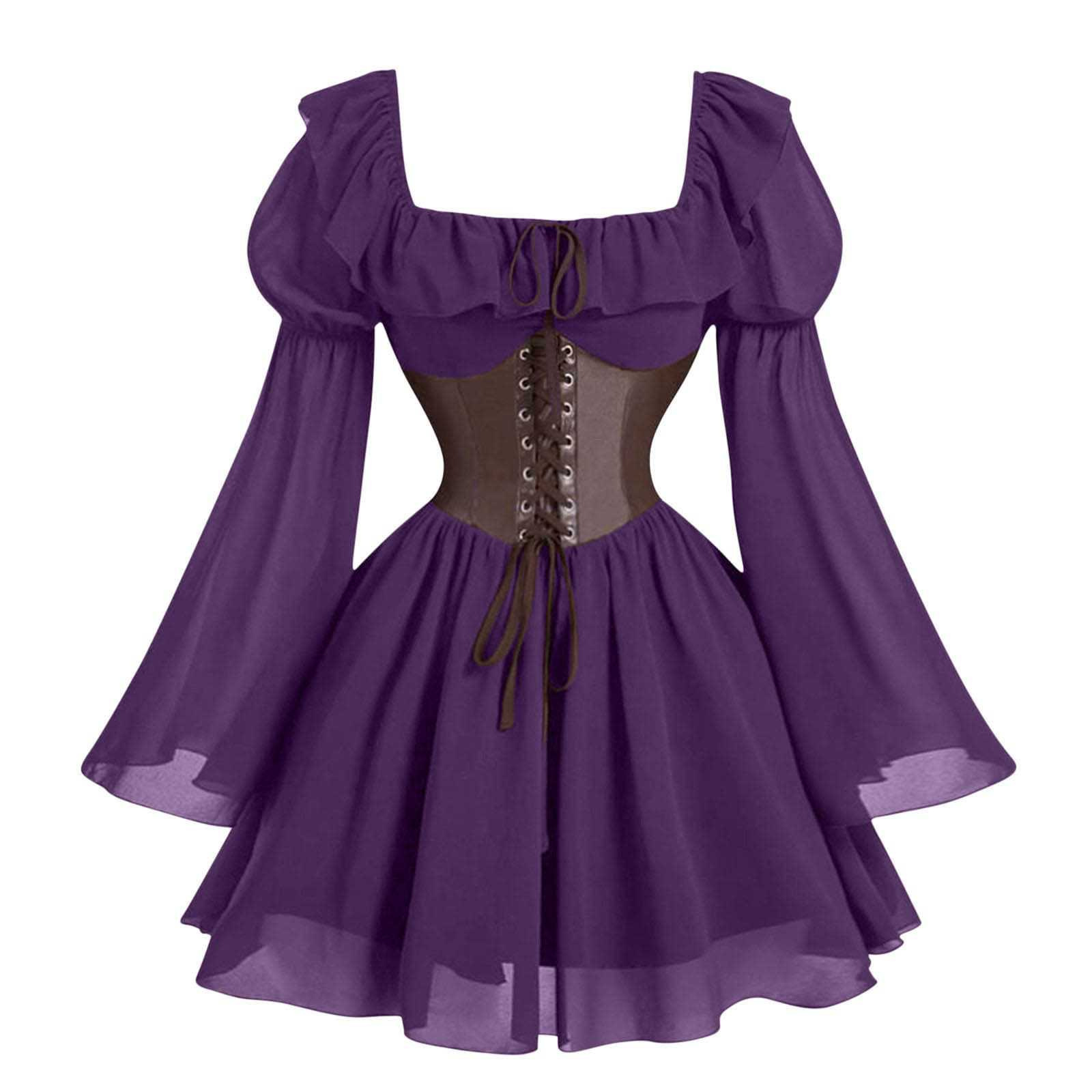 Renaissance Medieval Long Slee - Vintage Victorian Fashion ulasan dan harga