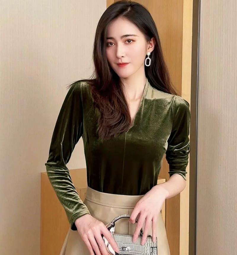 Fashion elegant V-neck long sl - Vintage Fashion Plus Size ulasan dan harga
