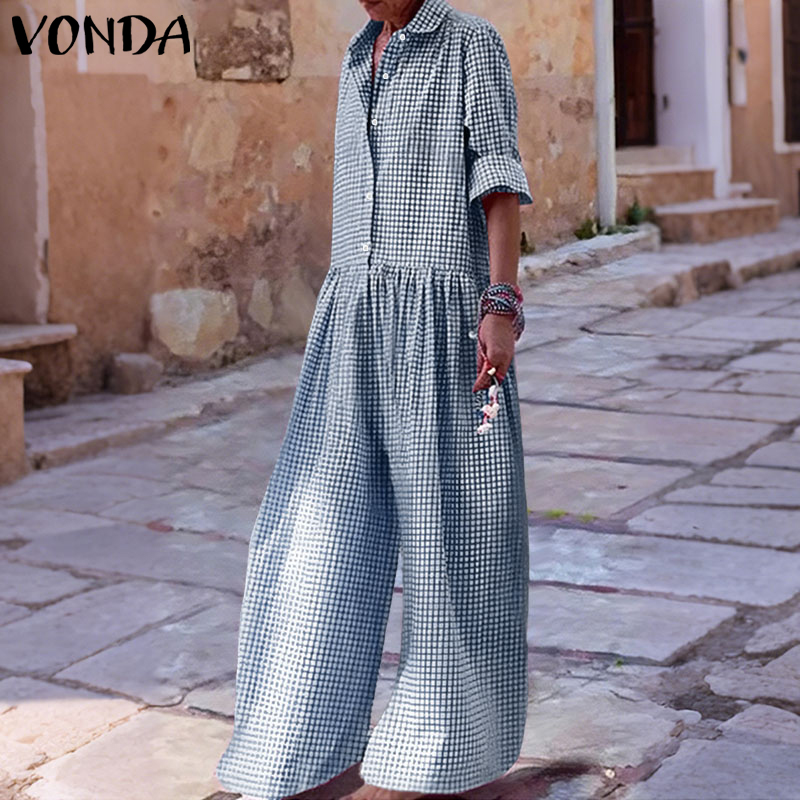 Plus Size 5XL VONDA Vintage Ju - Vintage Fashion Plus Size ulasan dan harga