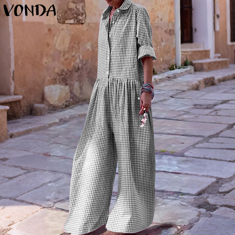 Plus Size 5XL VONDA Vintage Ju - Vintage Fashion Plus Size ulasan dan harga