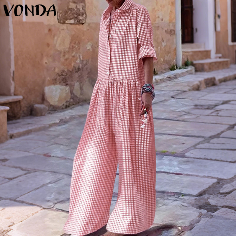 Plus Size 5XL VONDA Vintage Ju - Vintage Fashion Plus Size ulasan dan harga