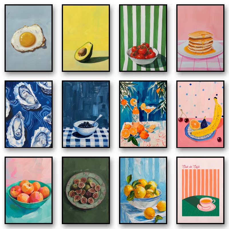 Vintage Dining Fruit Orange Av - Vintage Fashion Wall Art ulasan dan harga