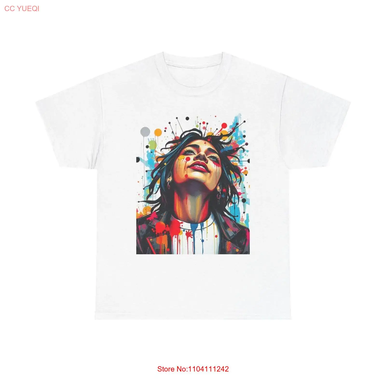 Colorful Art Heavy Cotton T Sh - Vintage Fashion Art ulasan dan harga