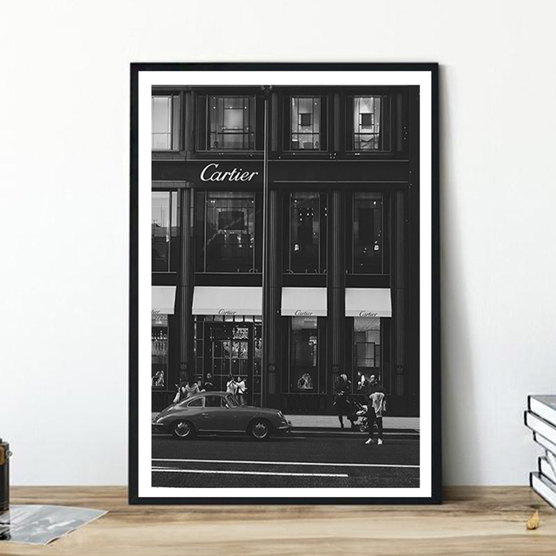 European Street Canvas Paintin - Vintage Fashion Art ulasan dan harga