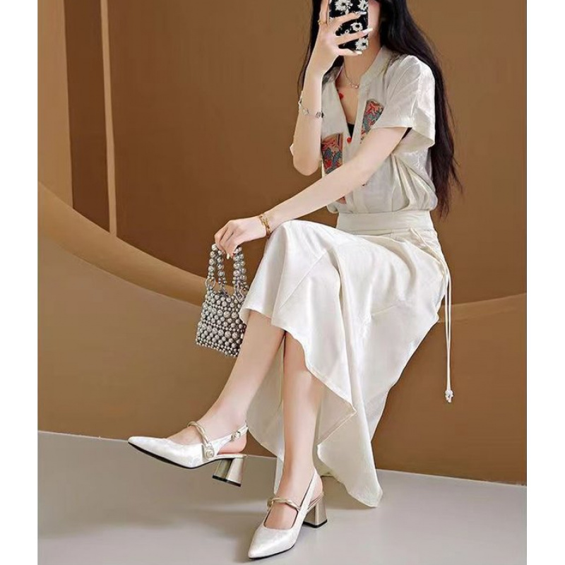 2026 Elegant Women Pointed Toe - Vintage Fashion Heels ulasan dan harga