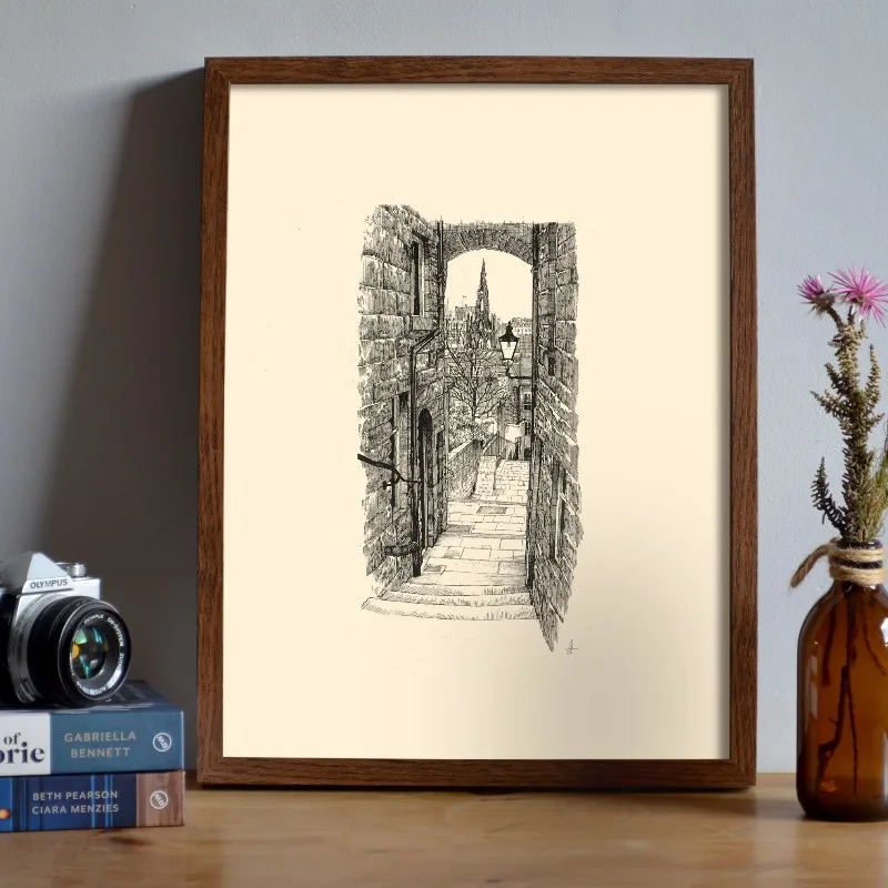 Vintage Edinburgh Castle Pen I - Vintage Fashion Wall Art ulasan dan harga