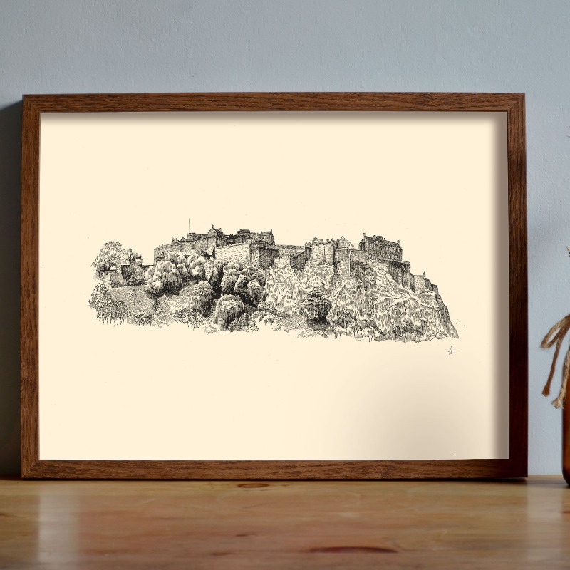 Vintage Edinburgh Castle Pen I - Vintage Fashion Wall Art ulasan dan harga